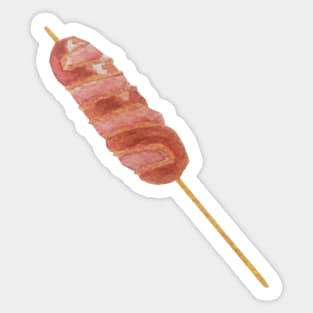 Watercolour Spiral-cut Sausage Skewer Sticker